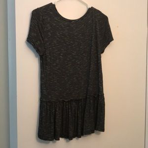 Final Touch Tops - Black striped large EIKOSI by Final Touch peplum Final Touch Tops - Black striped large EIKOSI by Final Touch peplum